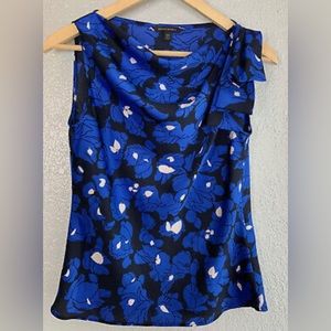 Banana republic sleeveless blouse with shoulder detail, size large.